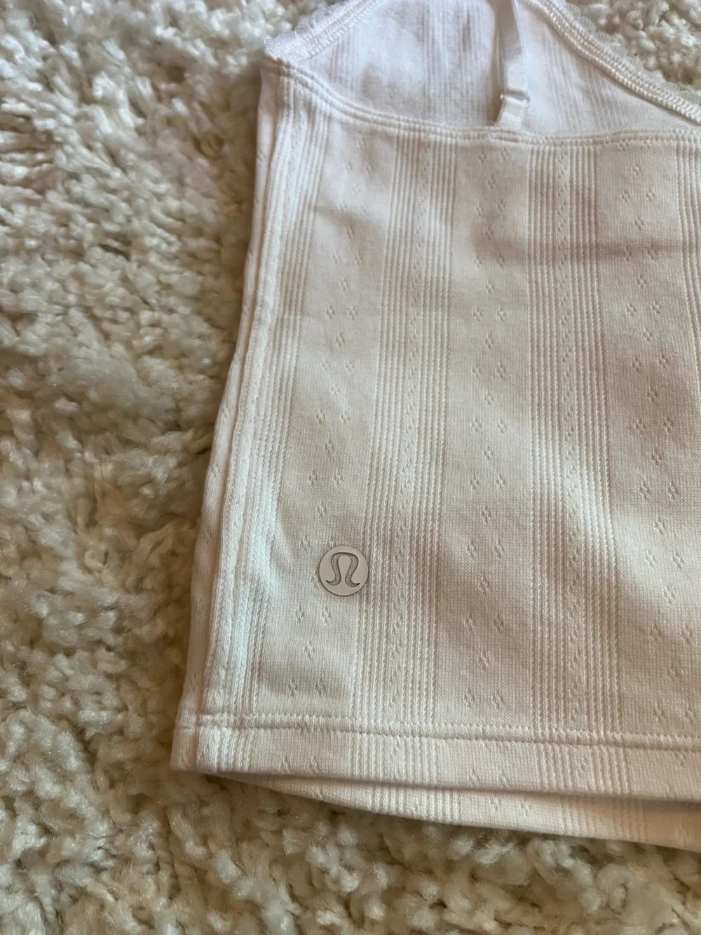 lululemon athletica Ivory Ribbed V-Neck Knit Cami